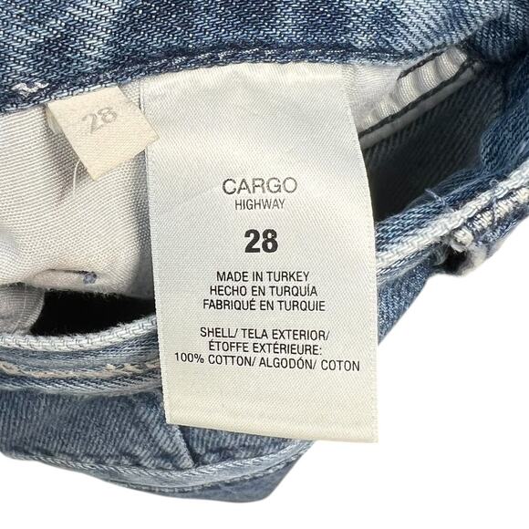 Favorite Daughter The Carly Cargo Jeans Wide Leg High Rise Denim Blue Size 28 - Picture 15 of 16